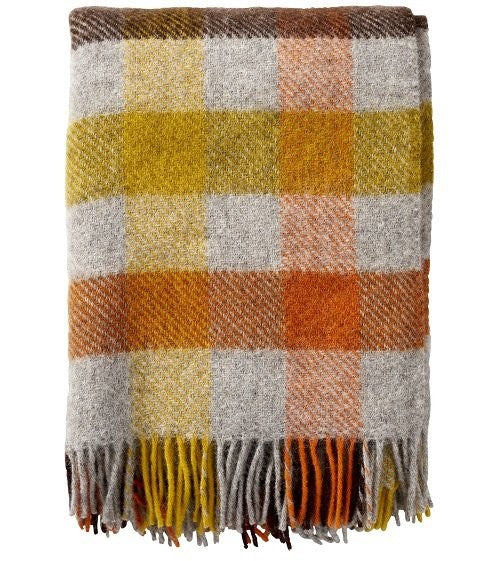 Klippan - Gotland Multi | plaid van Gotland wol Multi yellow