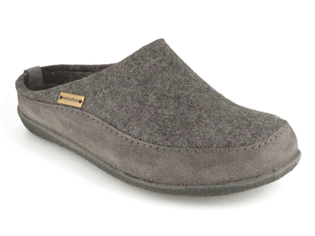 Haflinger - Blizzard Skane | vilt pantoffel met rubber zool