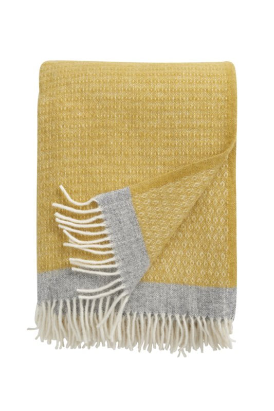 Klippan - Harald | plaid van lamswol Yellow