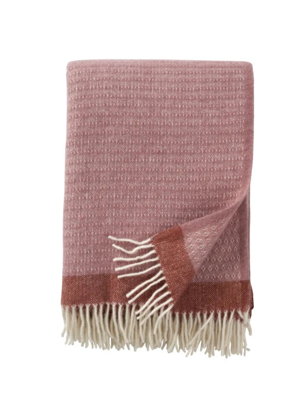 Klippan - Harald | plaid van lamswol Dusty Rose