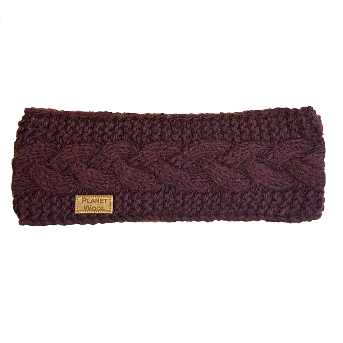 Planet wool - Headband cable | hoofdband van wol Burgundy
