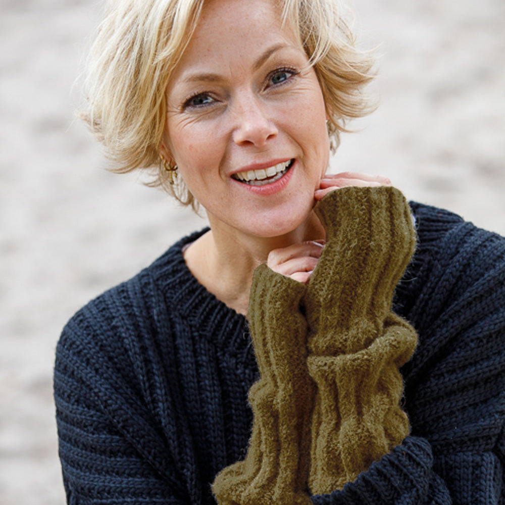 De Reuver - Juul | wollen armwarmers Olive