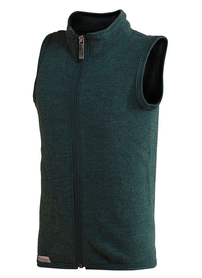 Woolpower Kids | wollen kinder bodywarmer 400 Forest green