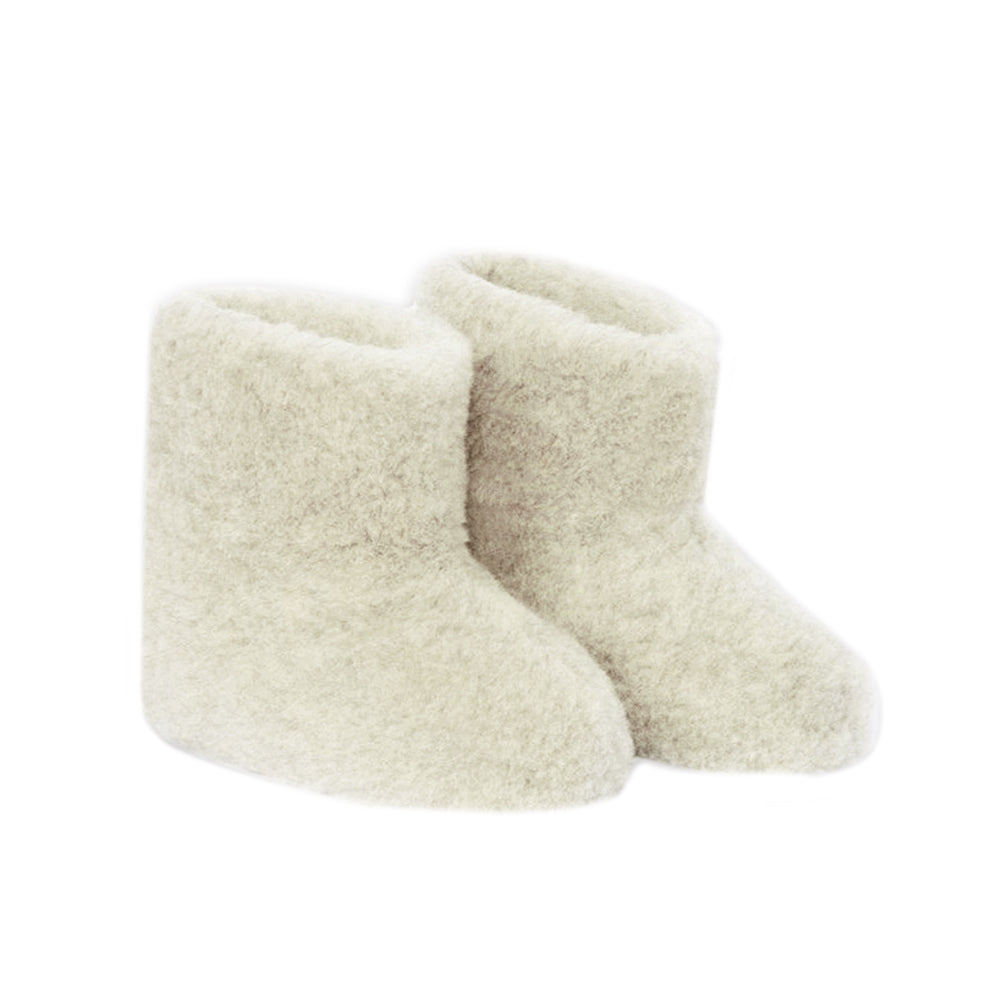 Yoko Wool | pantoffellaars van schapenwol Naturel