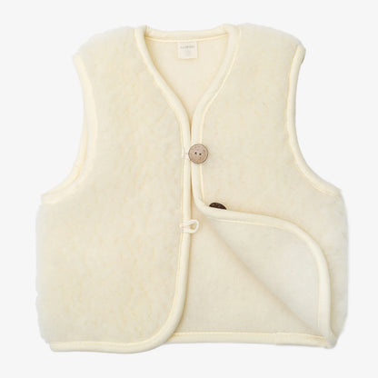 Flokati - Panda vest | kinderbodywarmer van merinowol