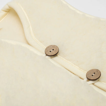 Flokati - Panda vest | kinderbodywarmer van merinowol