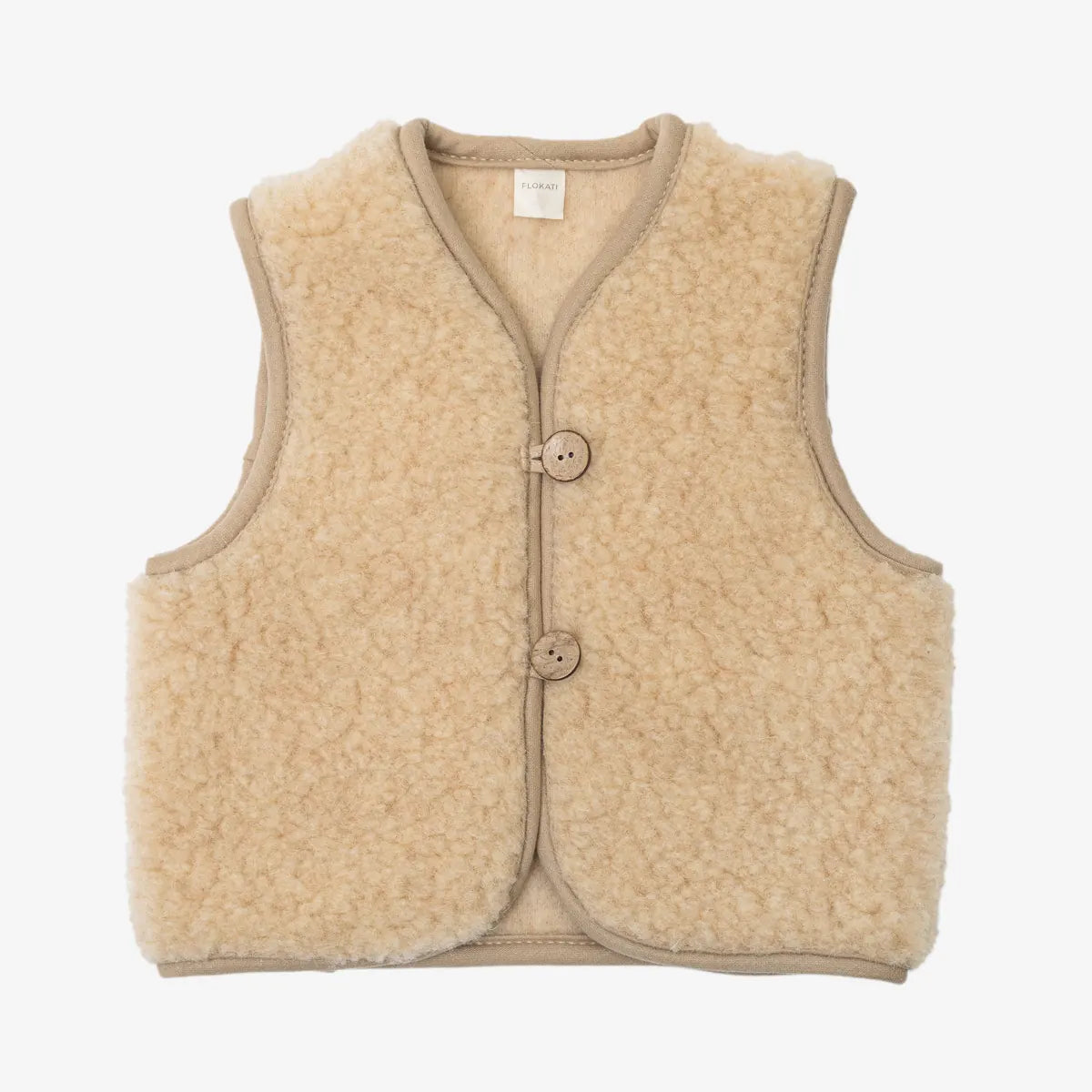 Flokati - Panda vest | kinderbodywarmer van merinowol