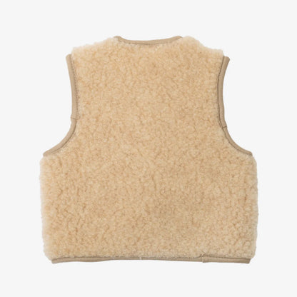 Flokati - Panda vest | kinderbodywarmer van merinowol