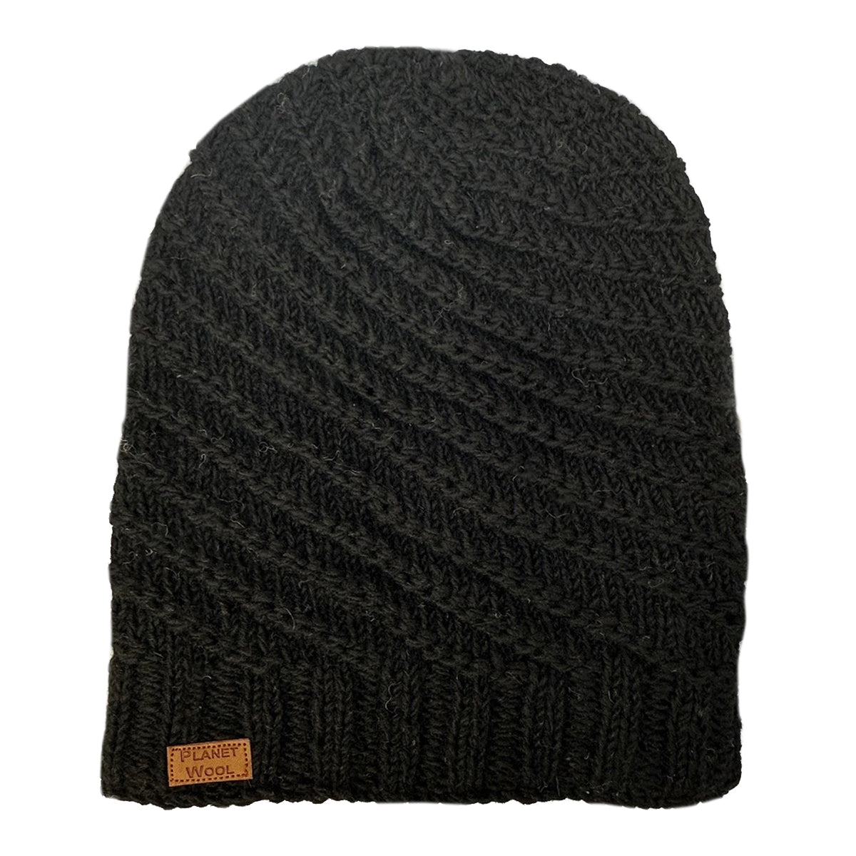 Planet Wool - Long hat | wollen muts Black
