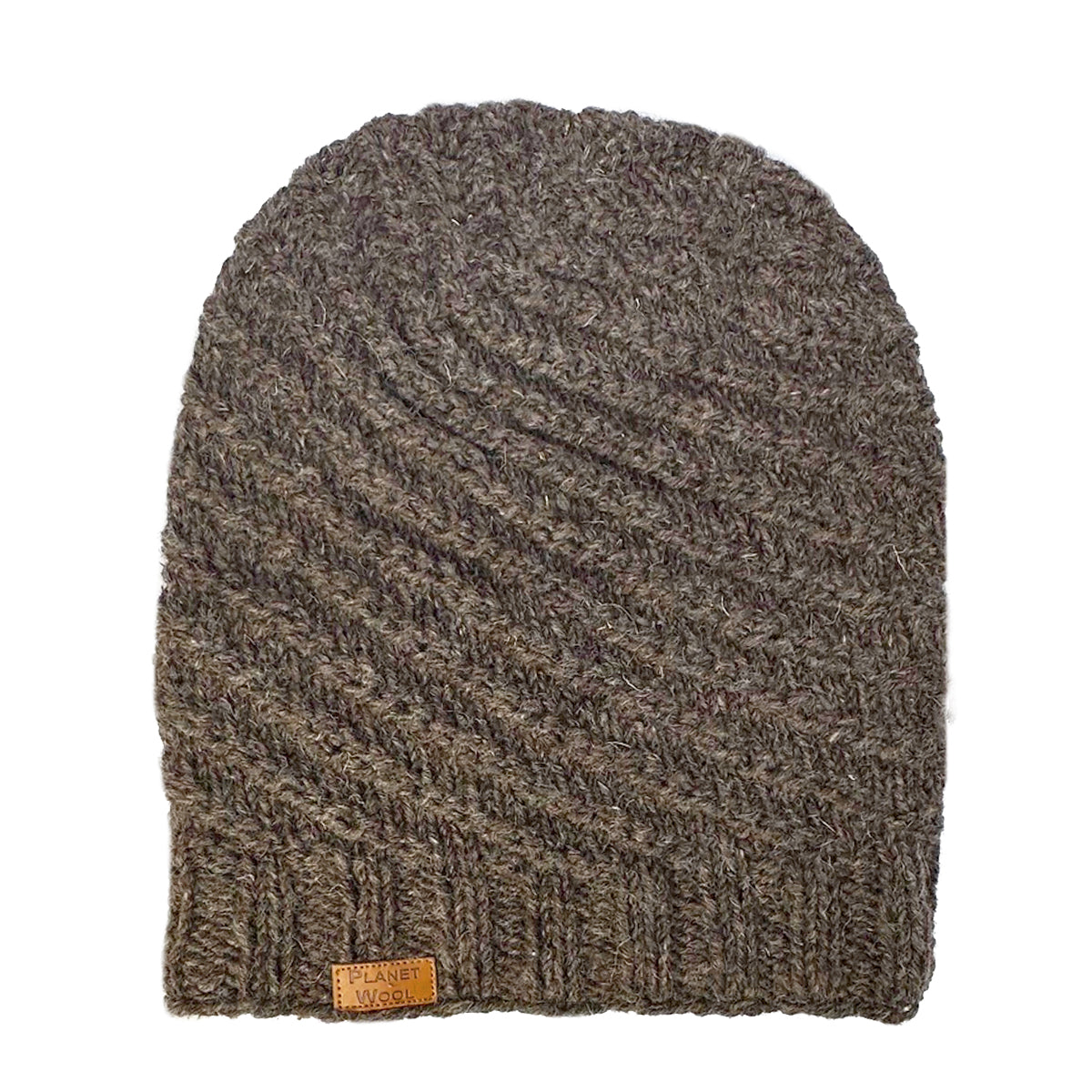 Planet Wool - Long hat | wollen muts Brown