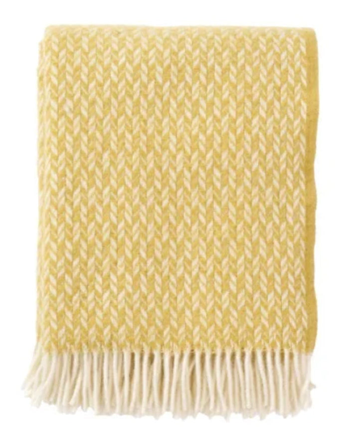 Klippan - Lovik | plaid met gerecyclede wol Straw 130x200 cm.