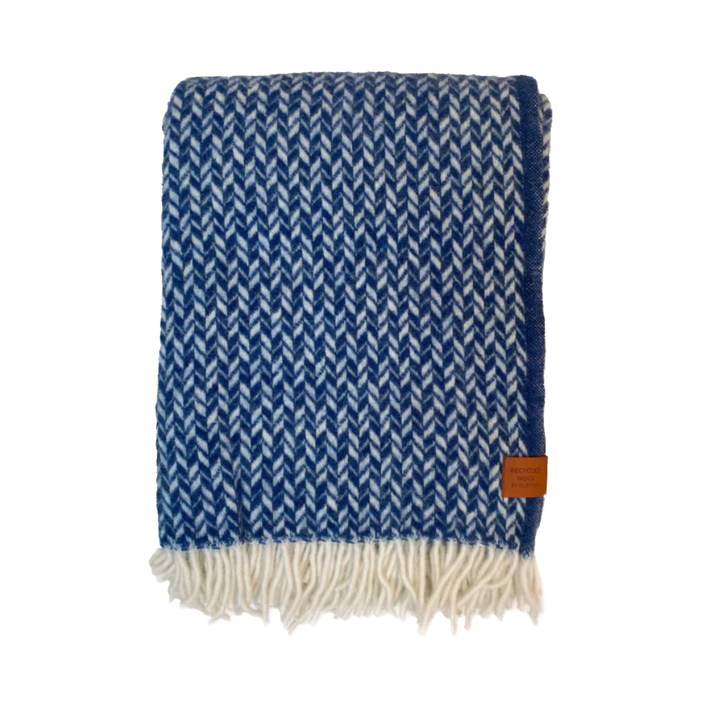 Klippan - Lovik | plaid met gerecyclede wol Deep Blue