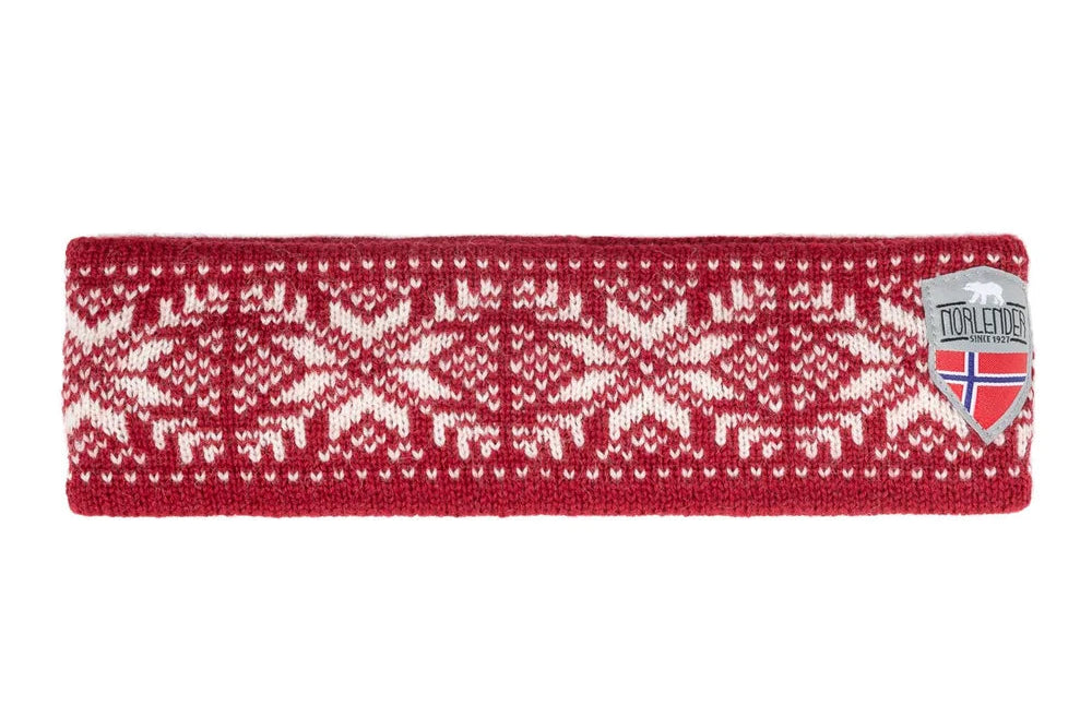 Norlender - Snowflake headband | wollen hoofdband Red