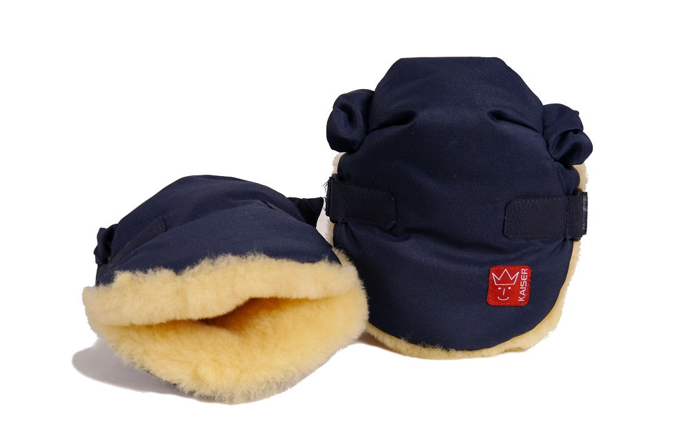 Kaiser - Twooly | lamsvacht handenwarmer Navy