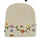Planet wool - Long flower hat | wollen muts met bloemen Off-white coloured flowers