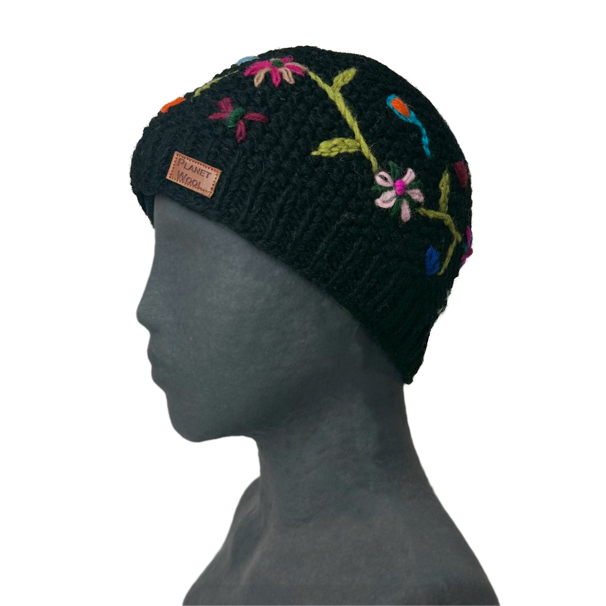 Planet Wool - Short flower hat | wollen muts met bloemen