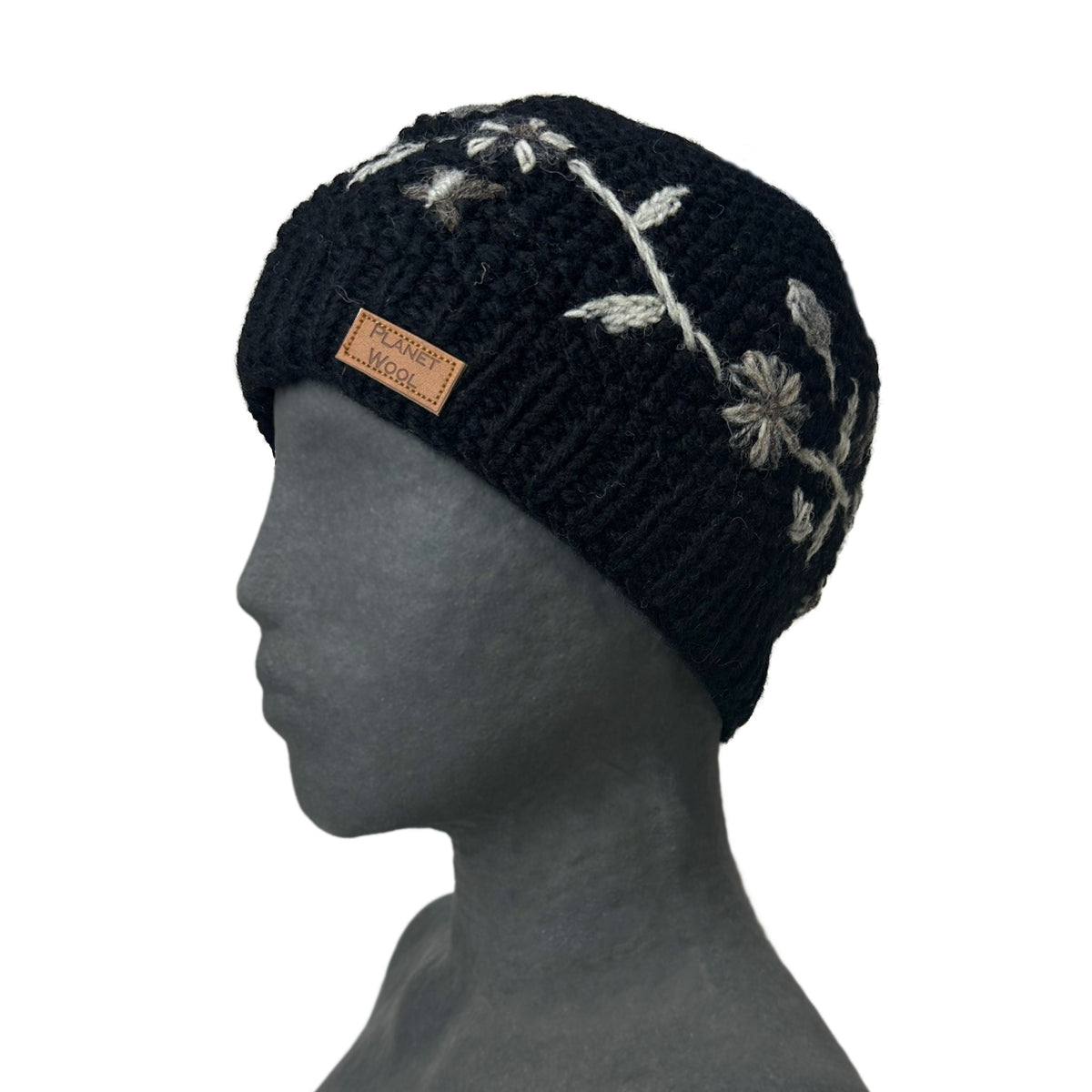 Planet Wool - Short flower hat | wollen muts met bloemen