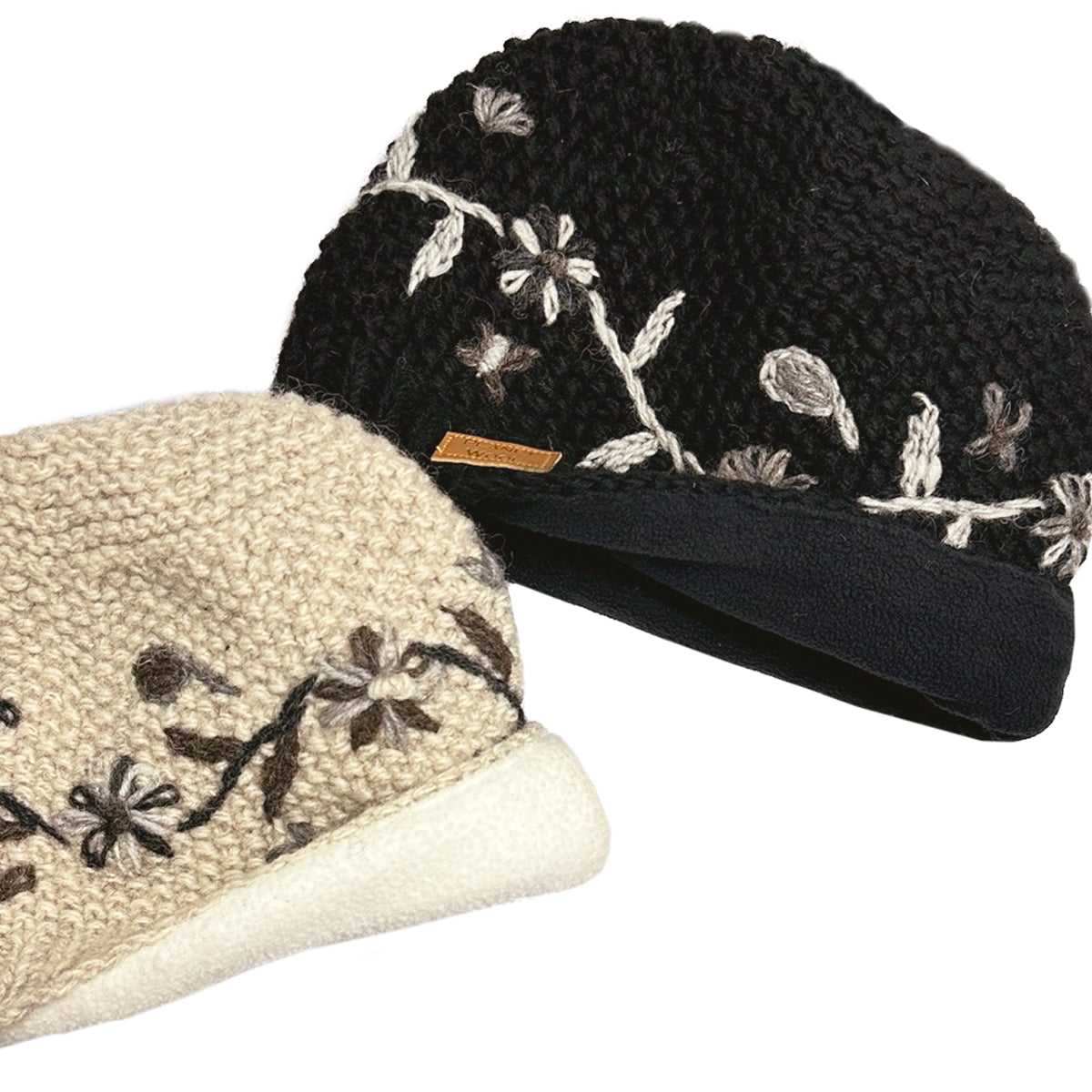 Planet Wool - Short flower hat | wollen muts met bloemen
