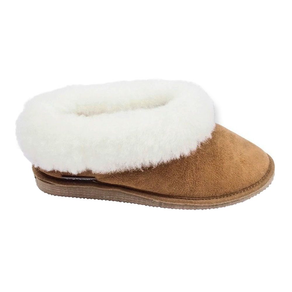 Texelana Schans | kinderpantoffel van schapenvacht Cognac