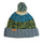 Planet Wool - Pompom hat | wollen muts met omslag Grey