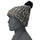 Planet Wool - Pompon hat | wollen muts Black white