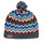 Planet Wool - Pompom hat Wave | wollen muts met fleecevoering Blue