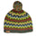 Planet Wool - Pompom hat Wave | wollen muts met fleecevoering Green