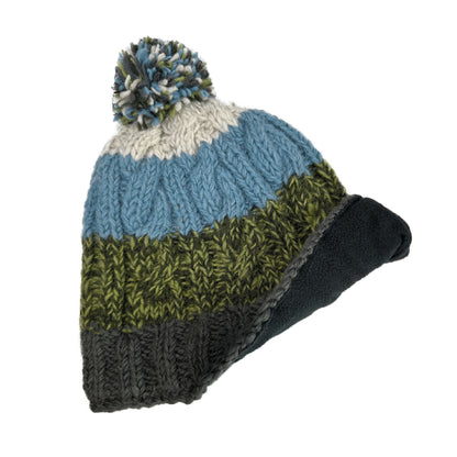 Planet Wool - Pompon hat | wollen muts met fleecevoering