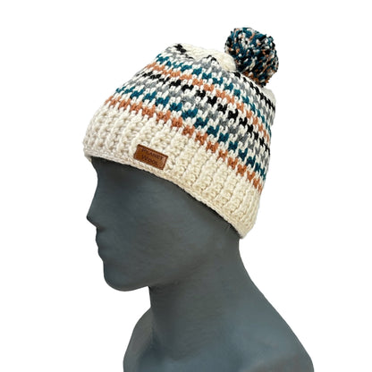 Planet Wool - Pompon hat | wollen muts met fleecevoering