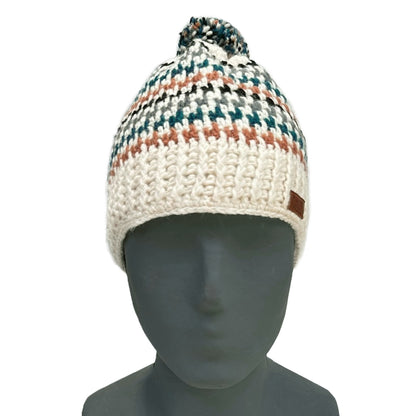 Planet Wool - Pompon hat | wollen muts met fleecevoering