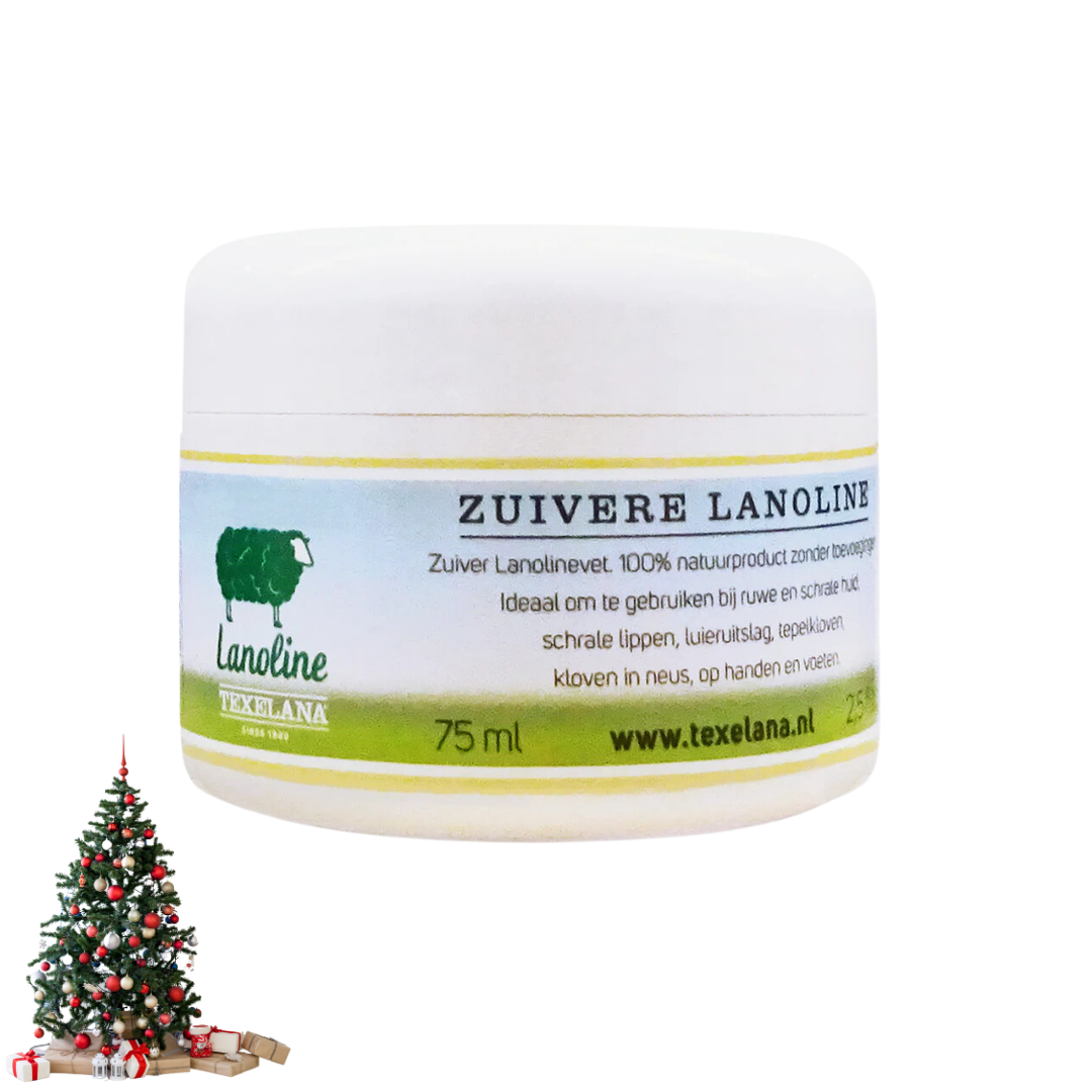 Potje zuivere lanoline van Texelana, huidverzorging voor droge en schrale huid.