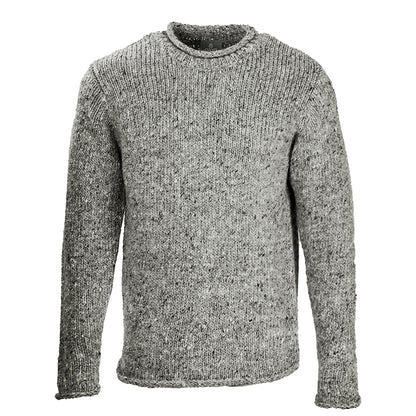 Aran Woollen Mills - R193 | wollen herentrui Grey