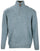 Aran Woollen Mills - R693 Troyer Zip | herentrui van lamswol Blue