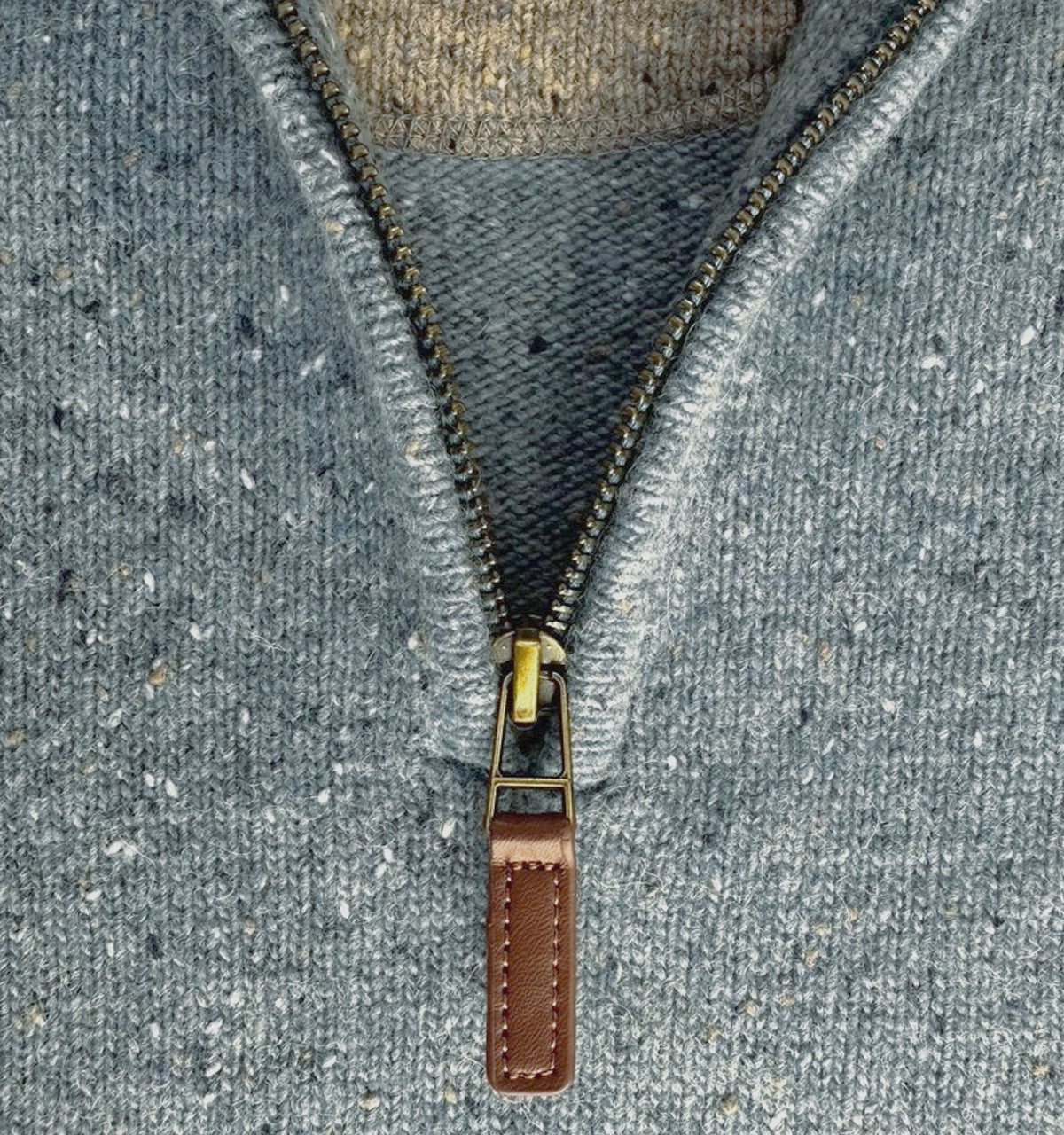 Aran Woollen Mills - R693 Troyer Zip | herentrui van lamswol