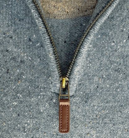 Aran Woollen Mills - R693 Troyer Zip | herentrui van lamswol