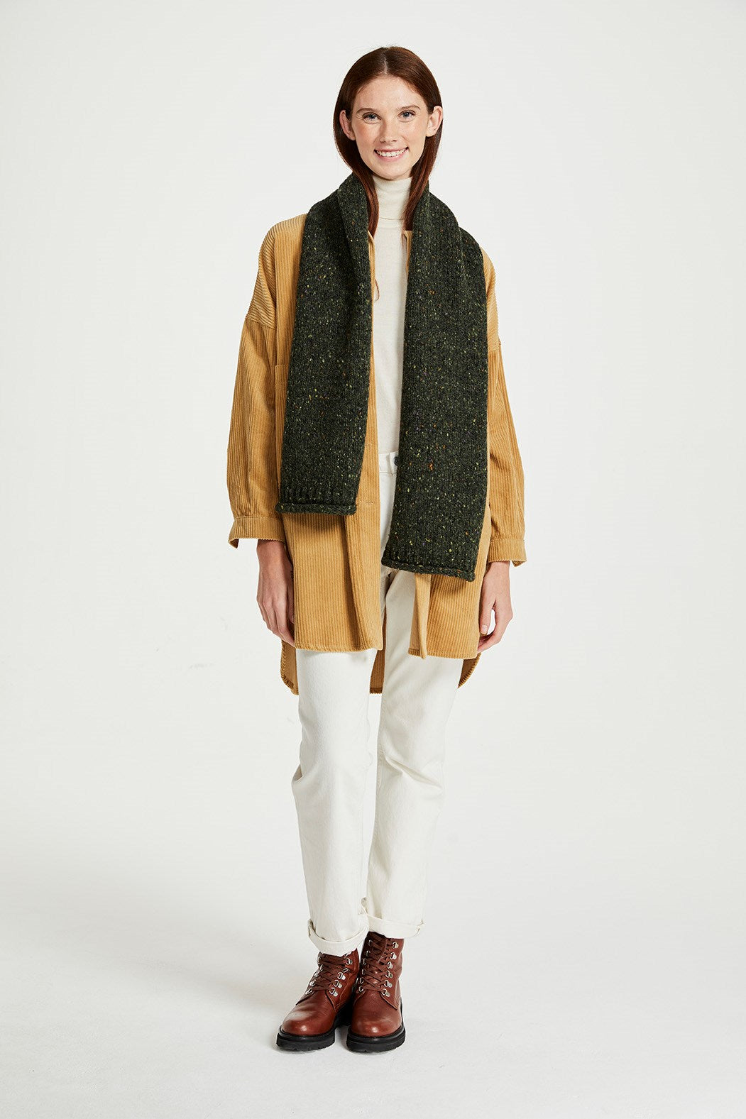 Aran Woollen Mills - R878 | sjaal van 100% wol Green