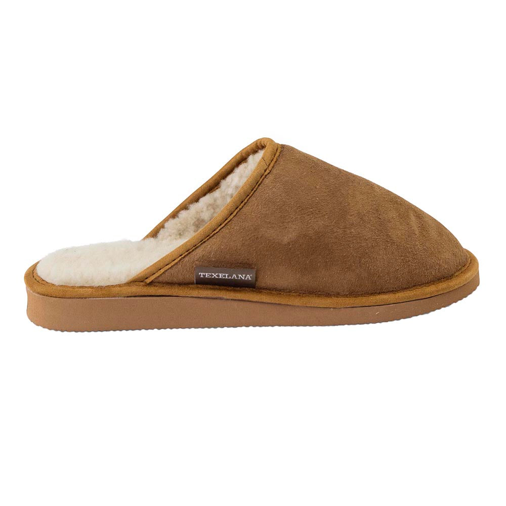 Texelana Duin | instappantoffel van schapenvacht Cognac