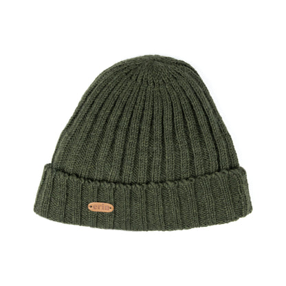 Erin Knitwear - Rib pullon Hat Turn up | wollen muts met fleece voering