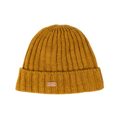 Erin Knitwear - Rib pullon Hat Turn up | wollen muts met fleece voering