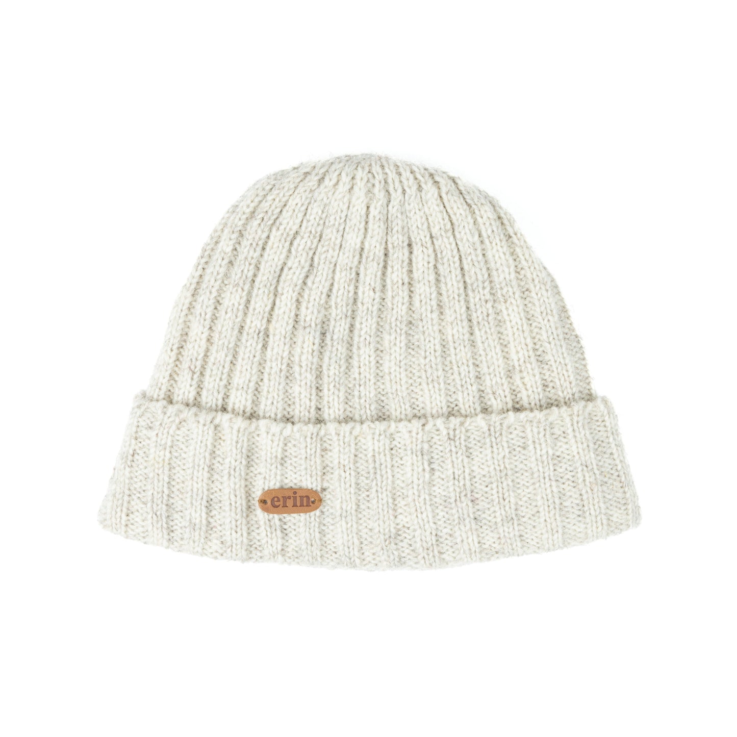Erin Knitwear - Rib pullon Hat Turn up | wollen muts met fleece voering
