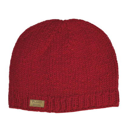 Planet wool - Round hat | wollen muts Red