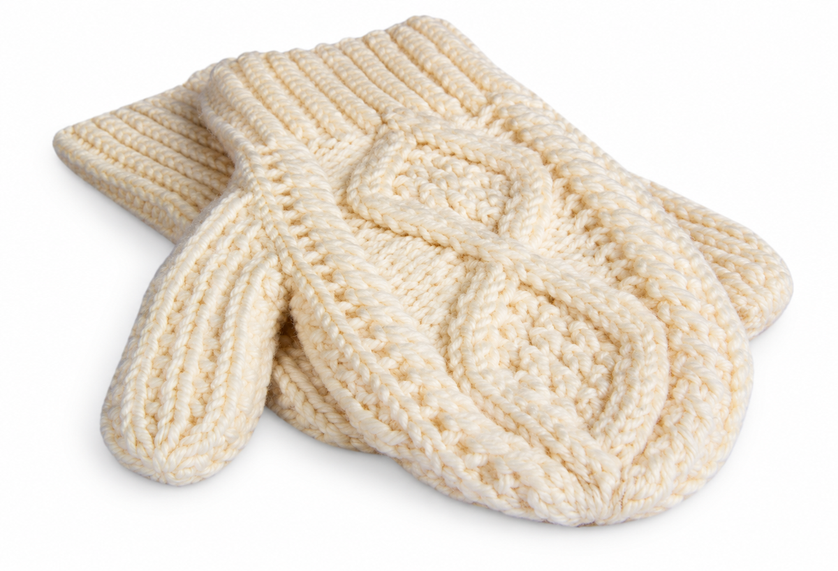 Aran Woollen Mills - S171 | wollen wanten White