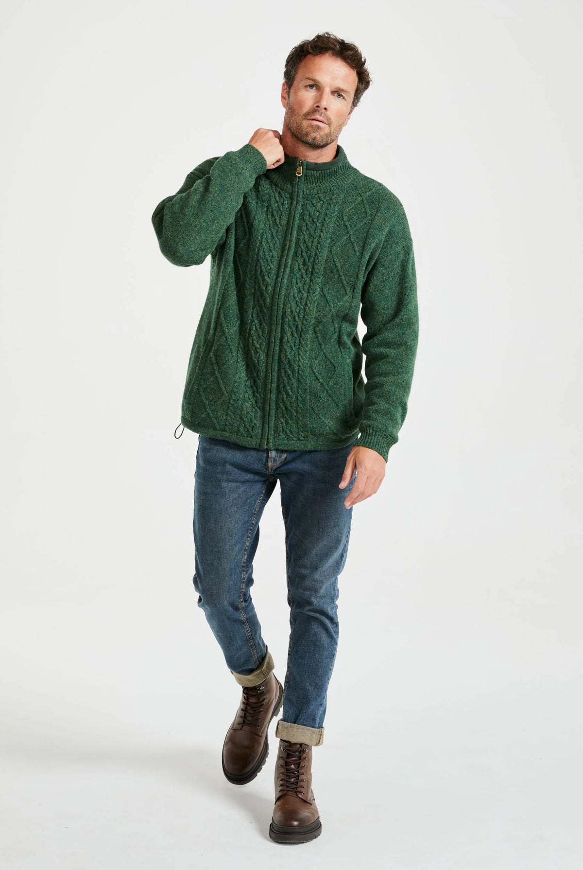 Aran Woollen Mills - S361 | wollen herenvest