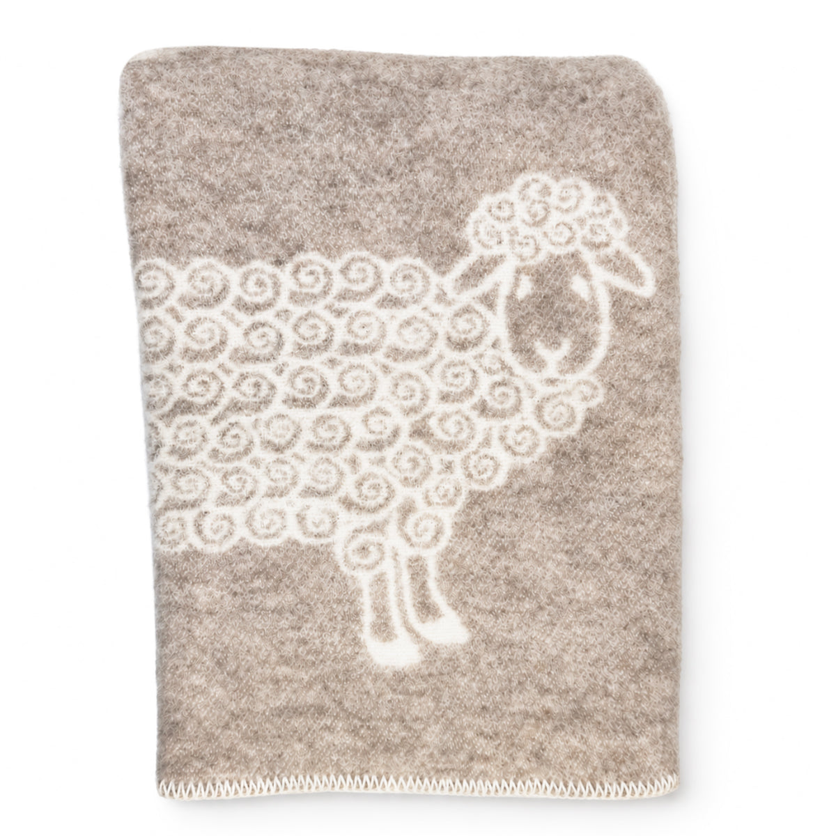 Belpo - Plaid sheep | wollen plaid Beige 130x200 cm.