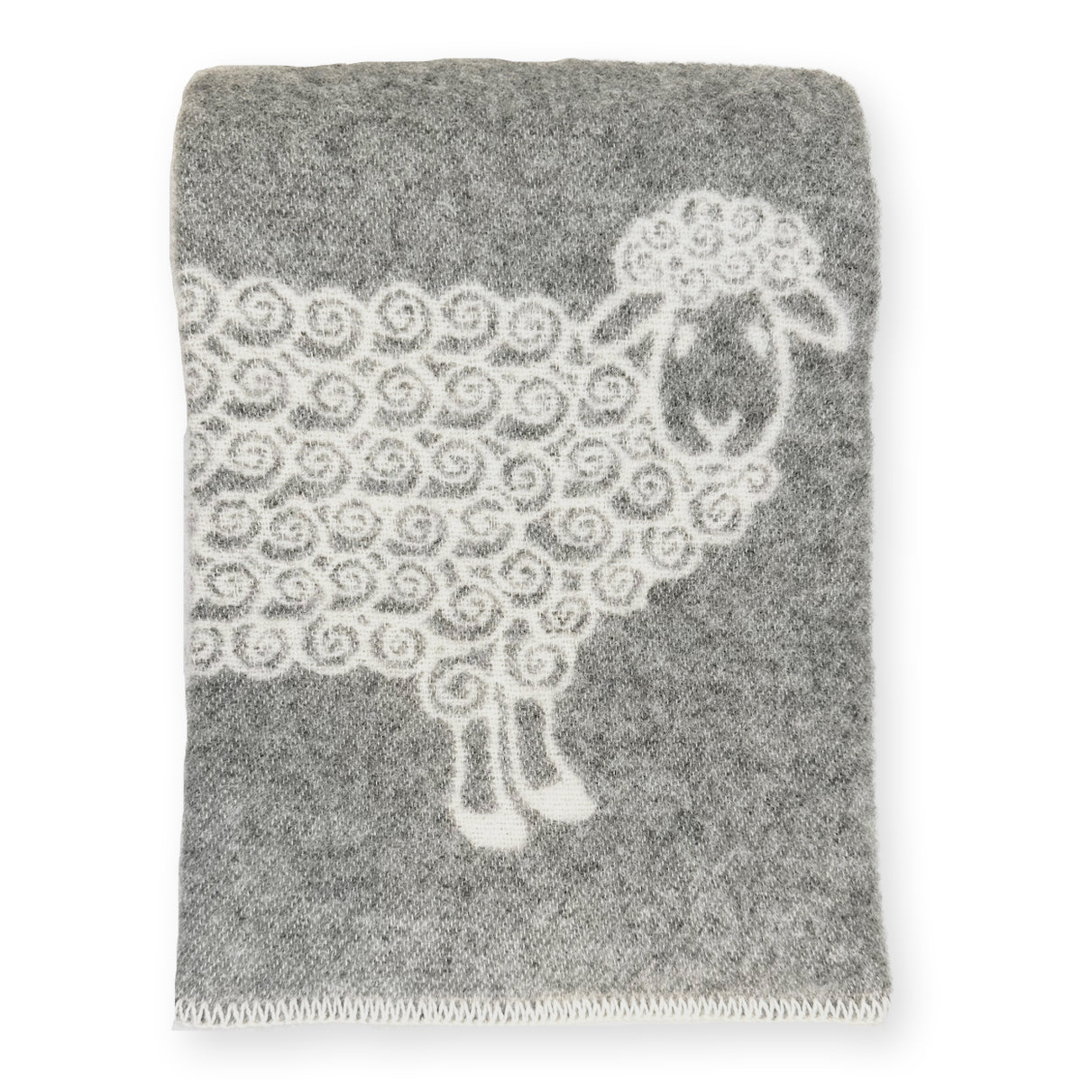 Belpo - Plaid sheep | wollen plaid Grey 130x200 cm.