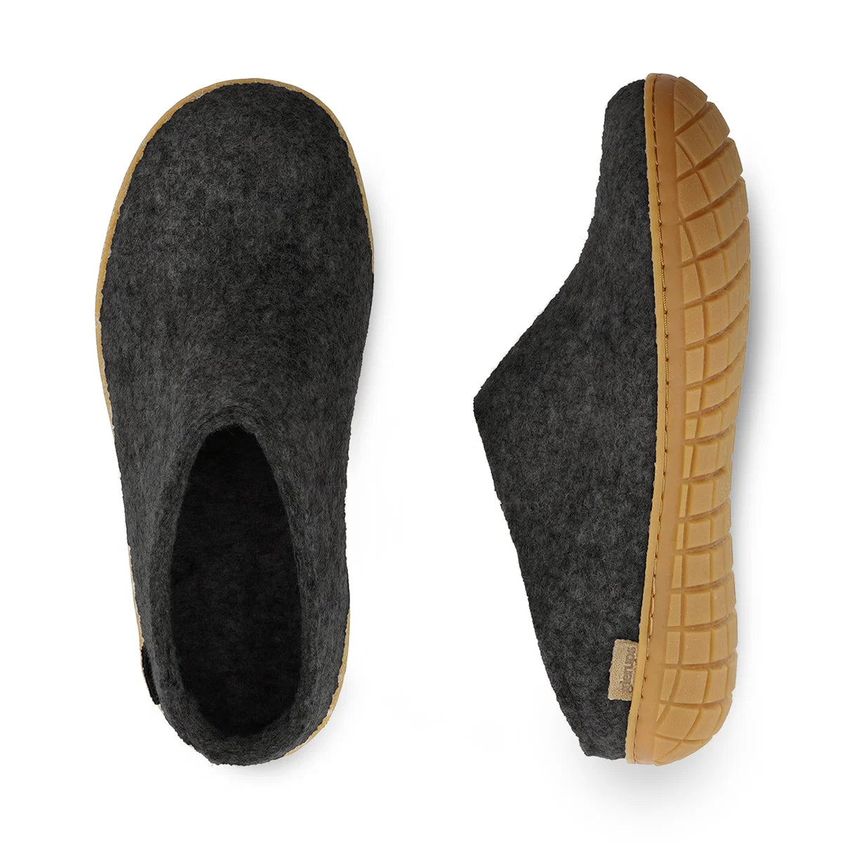 Glerups | instapper met rubber zool - charcoal
