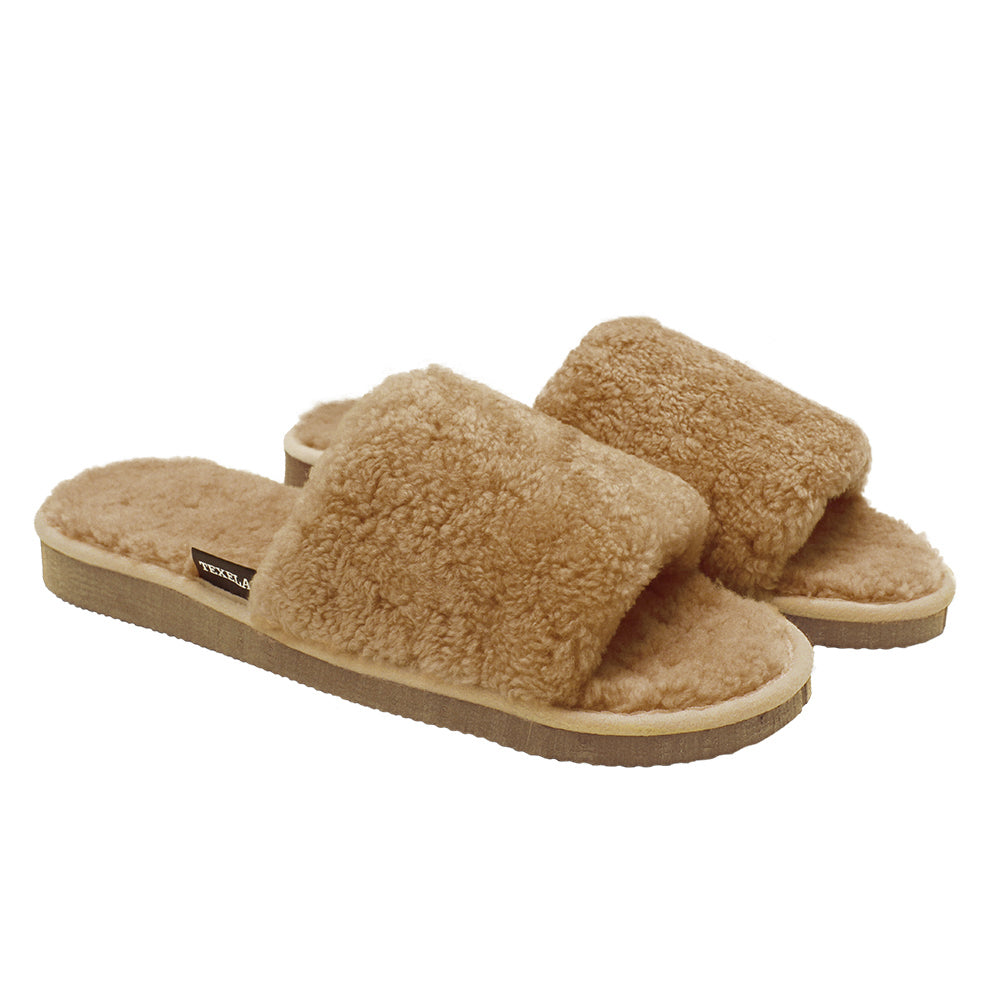 Texelana Strandloper | slipper van schapenvacht