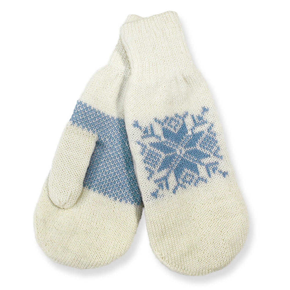 Norlender - Snowflake mittens | wollen wanten White