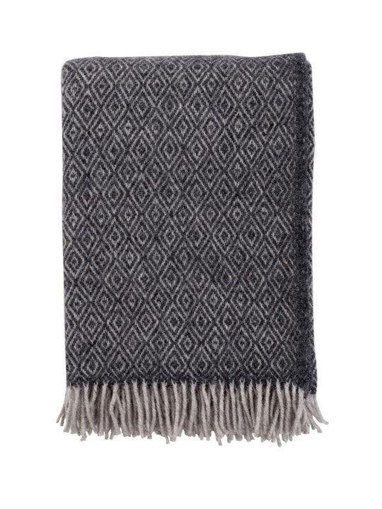 Klippan - Stella | plaid van lamswol Coke grey