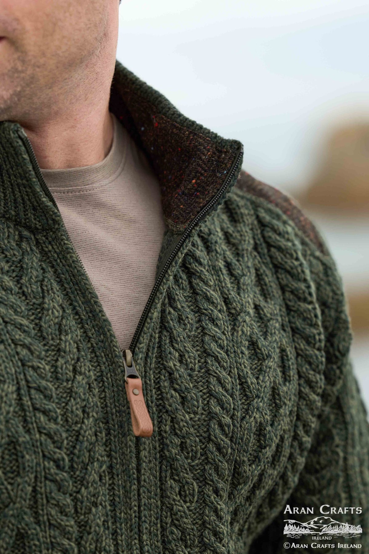 West End - T46 Fionn Zip cardigan | wollen herenvest met rits